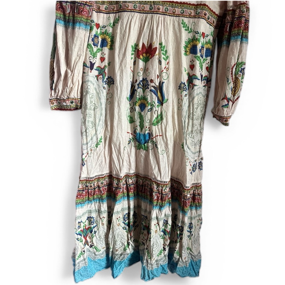 Farm Rio Embroidered Sequin
Bird Floral Print Maxi Dress Rare Size XL - Picture 6 of 9